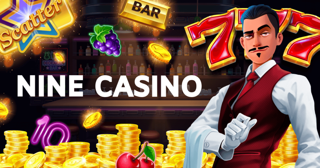 Nine Casino logo lion couronne slots